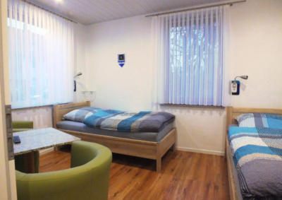 Monteurzimmer mit zwei Betten